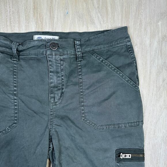 Madewell Army Green Cargo Skinny Ankle Utility Fatigue Pants Zip Pockets 30 - Picture 6 of 16